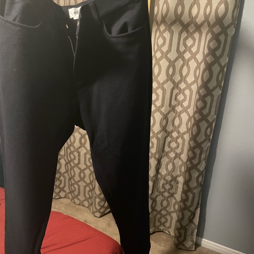 Navy wool dress pants
